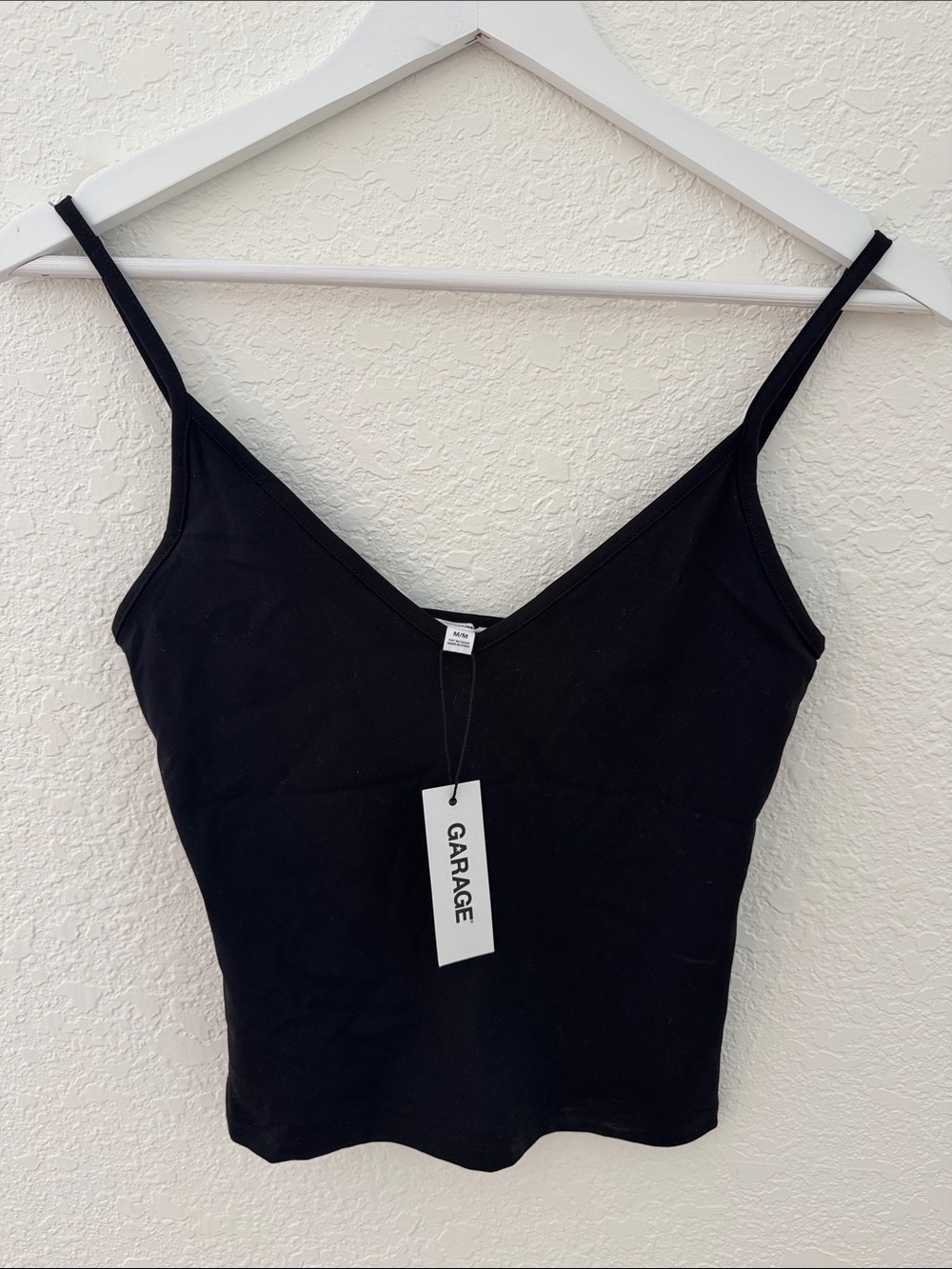 Garage Black V-Neck Spaghetti Strap Camisole